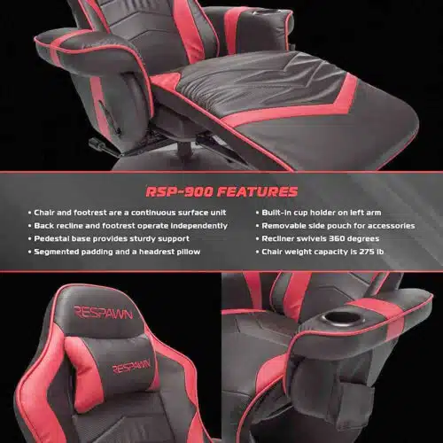 RESPAWN RSP-900 Racing Style, Reclining Gaming Chair