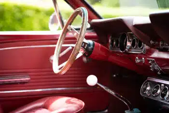 CAR SLANG, Close up shot of a fancy shiny inside of a red automobile