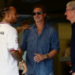 brad pitt formula one and seven-time World Champion Lewis Hamilton.