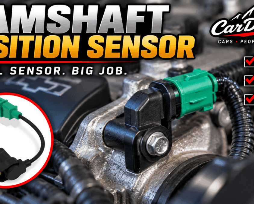 Camshaft position sensor mounted on an automotive engine