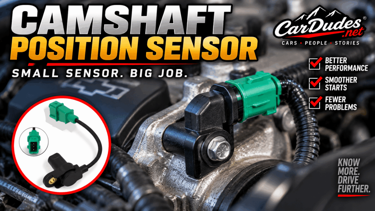 Camshaft position sensor mounted on an automotive engine