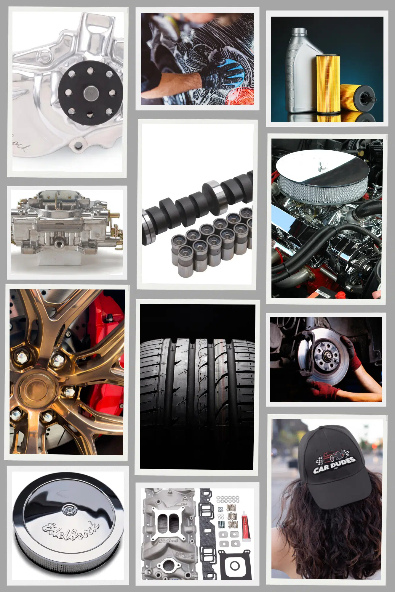 auto parts collage from Cardudes.net