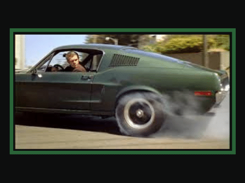 BULLITTS FORD MUSTANG AND STEVE MCQUEEN MOVIE SCENE-1