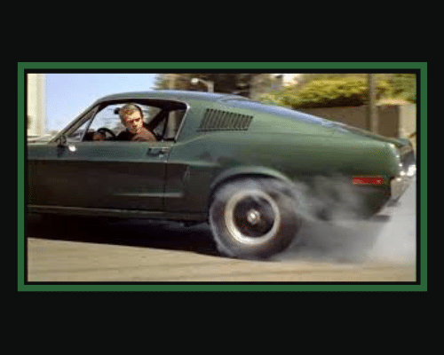 BULLITTS FORD MUSTANG AND STEVE MCQUEEN MOVIE SCENE-1
