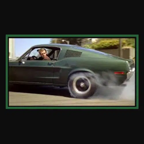 BULLITTS FORD MUSTANG AND STEVE MCQUEEN MOVIE SCENE-1