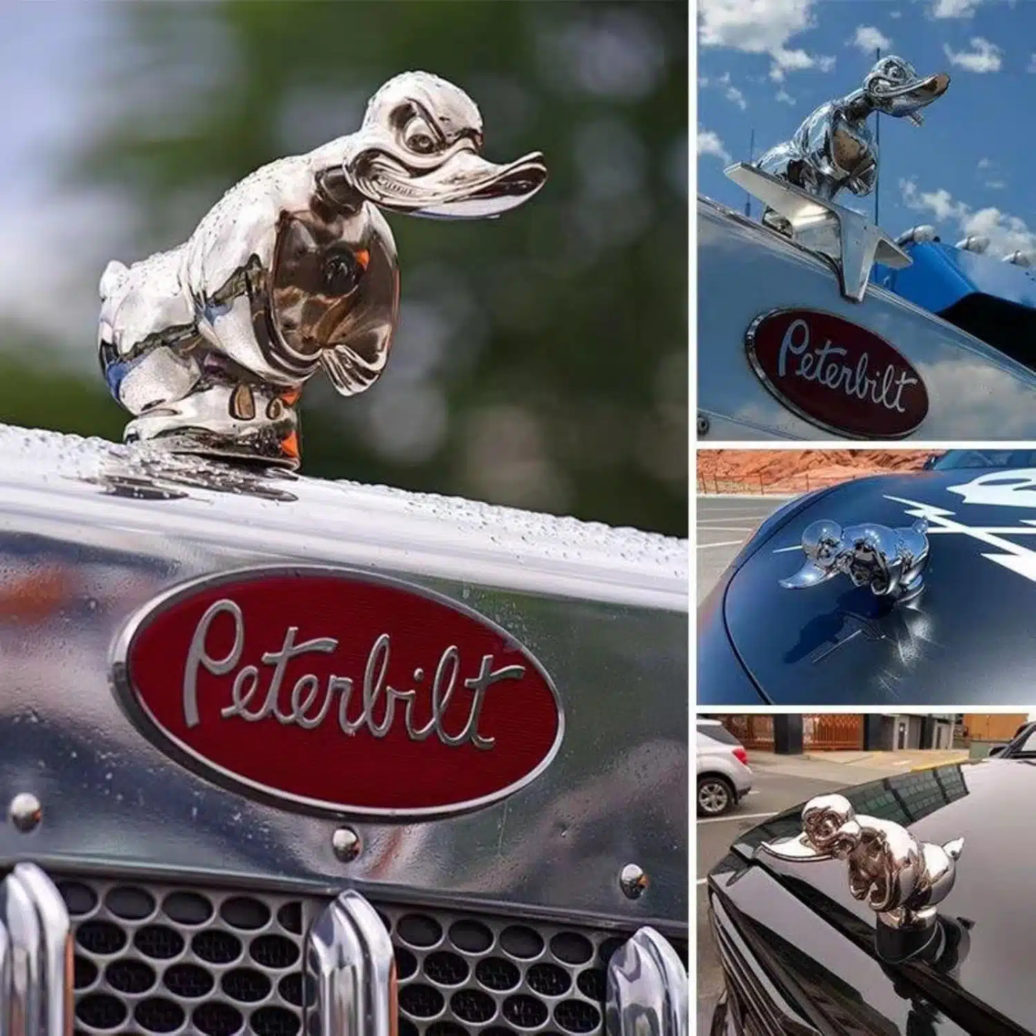 BAD ASS DUCK-CHROME HOOD ORNAMENT