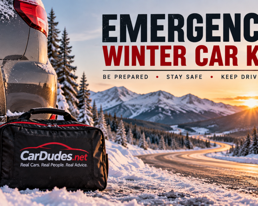 Emergency winter car kit for snow and cold weather driving