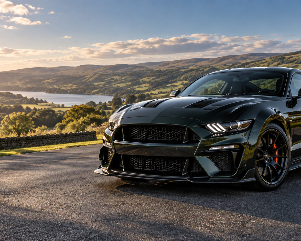 Sutton CS800 Mustang on a scenic British countryside road