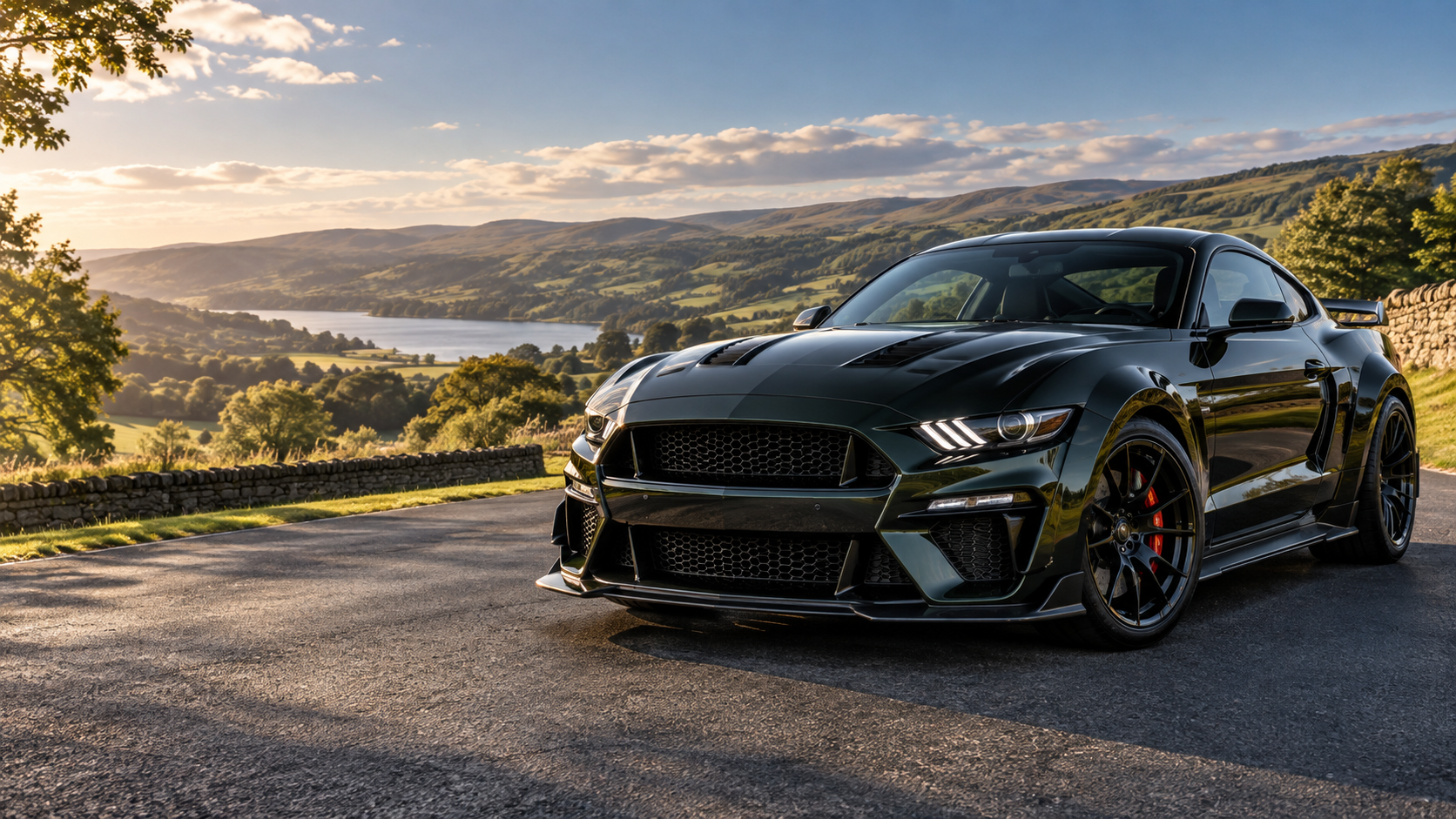 Sutton CS800 Mustang on a scenic British countryside road